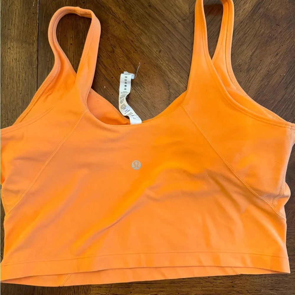 Lululemon Athletica Bright Orange Top - Picture 2 of 7